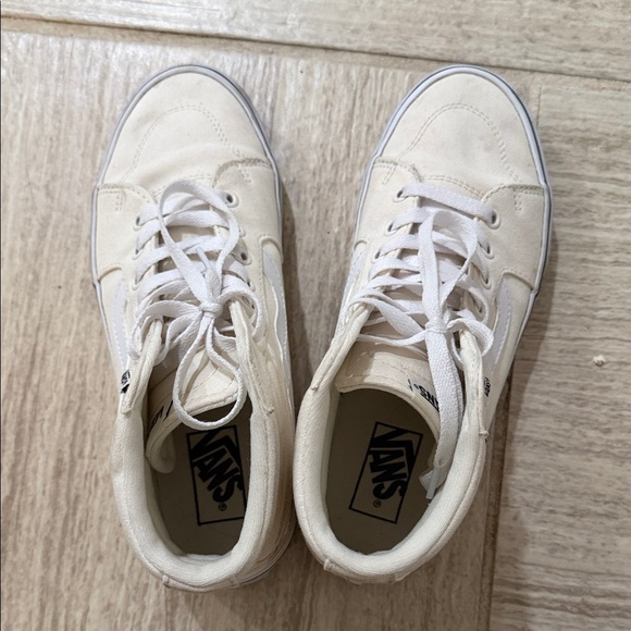 Vans Women's High-Top Sneakers - Cream with Butterfly Accents - Picture 5 of 6